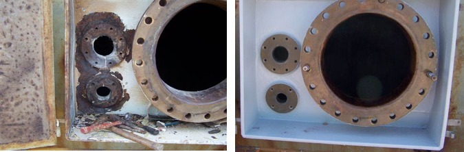 FRP Lining & Repairs on Carbon Steel Tank